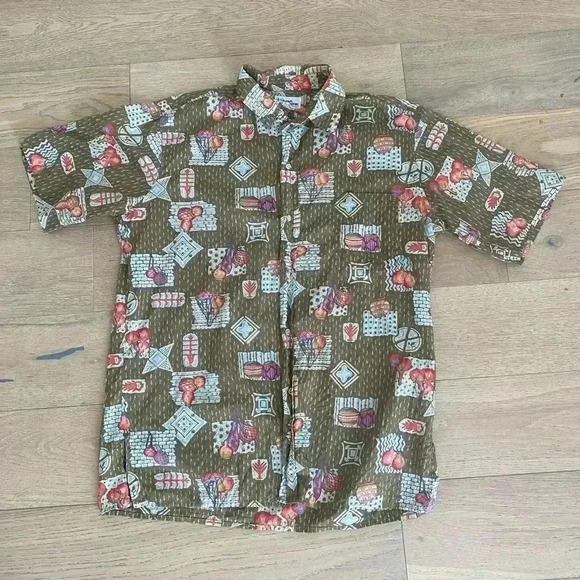 Ryen Spooner Mens Hawaiian Shirt Large - Picture 1 of 6